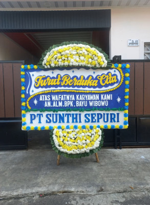 Papan Bunga Duka di Doufo